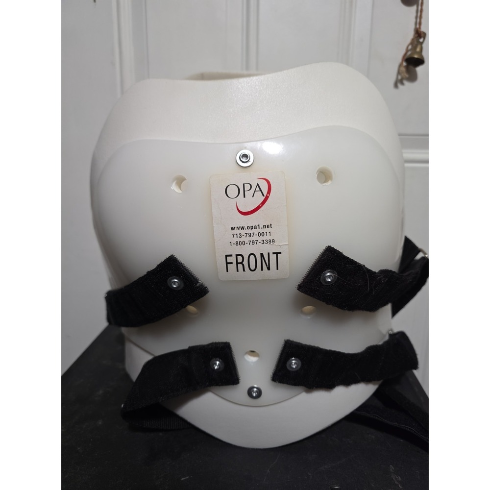 Clamshell Back Brace Orthosis Scoliosis Kyphosis Overlap White TLSO Hard Plastic